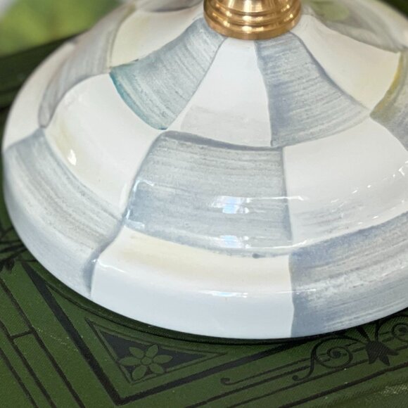 *MacKenzie-Childs Sterling Check Short Candlestick -NEW - Picture 10 of 14